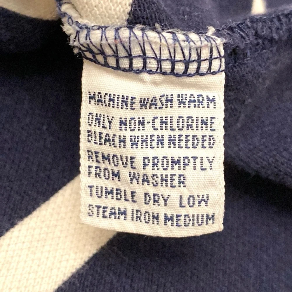 Polo by Ralph Lauren Navy Blue White Striped XXL Coastal Americana Preppy Shirt